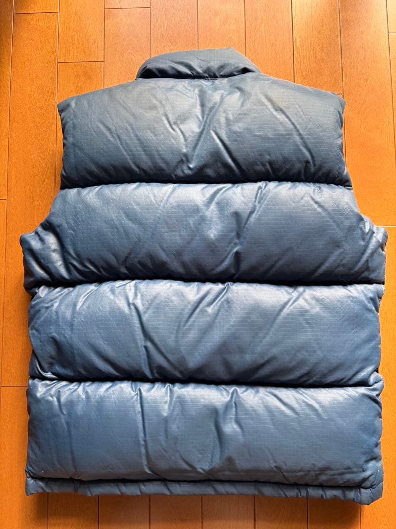 THE NORTH FACE 茶タグ、ダウンベスト S、70s、ネイビー