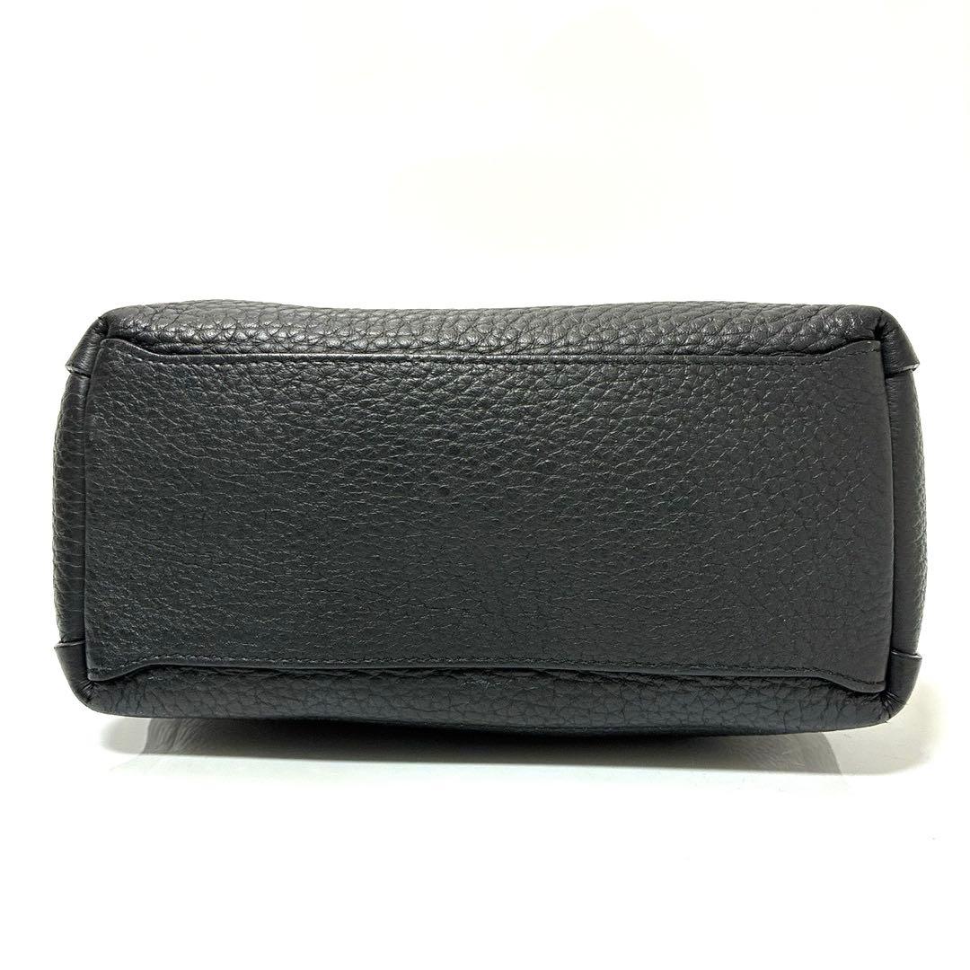 フルラ　カプリッチョ　ショルダーバッグ　2way 黒　ブルー　シボ