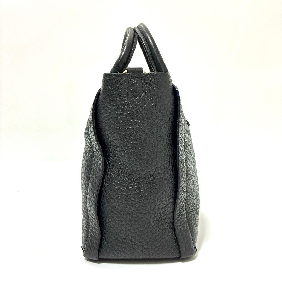 フルラ　カプリッチョ　ショルダーバッグ　2way 黒　ブルー　シボ