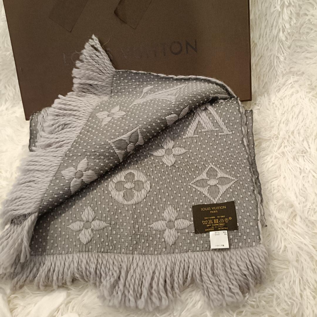 miyu様　ヴィトン✨保存箱付き　マフラー　グレー　M74742 エシャルプ