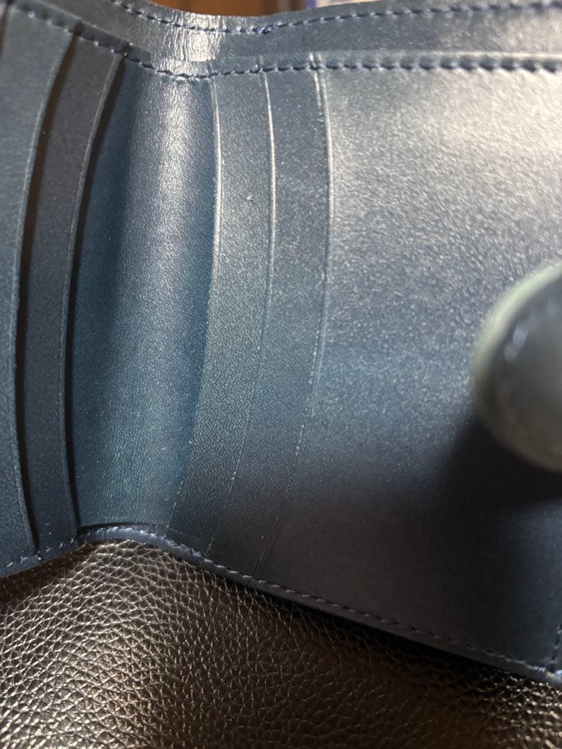 最終値下げkaoyorinakami leather wallet 財布 ブルー