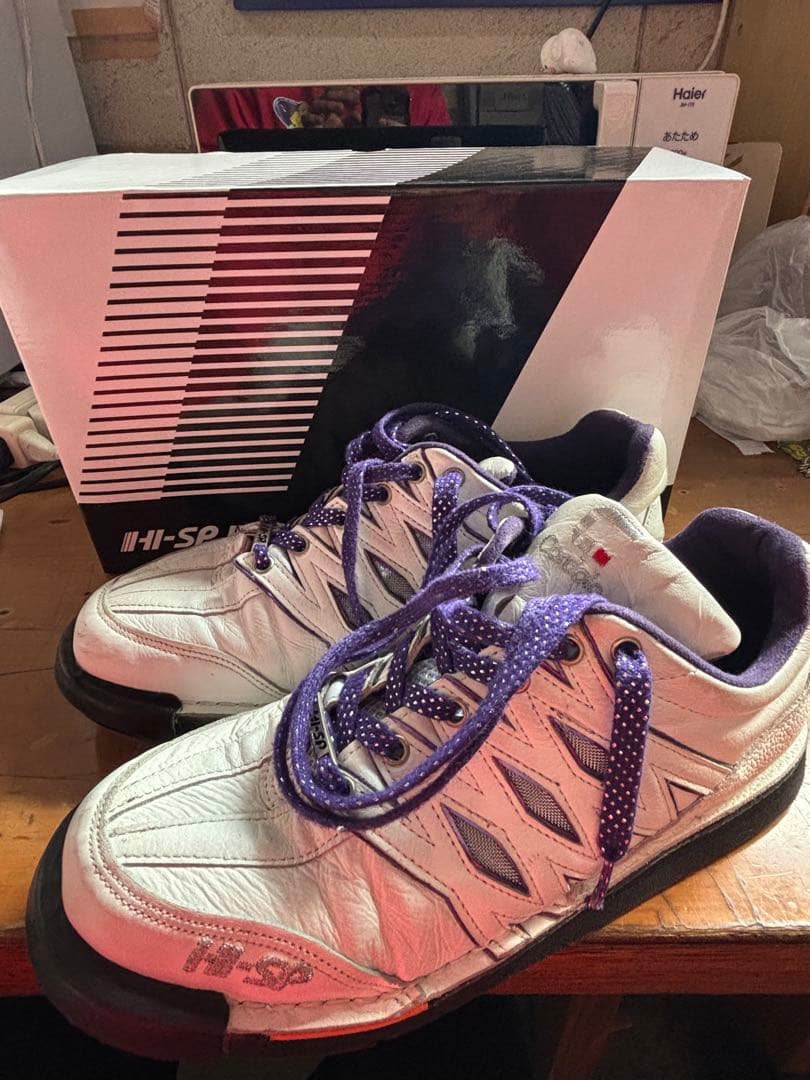 HI-SP ボウリングシューズ ホワイト/パープル 26.5