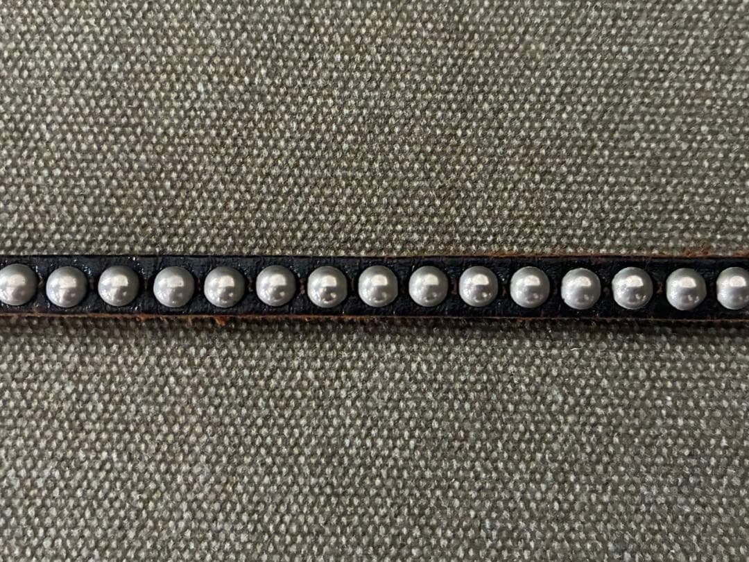 【HTC】①スタッズ レザーウォレットコード ブラック