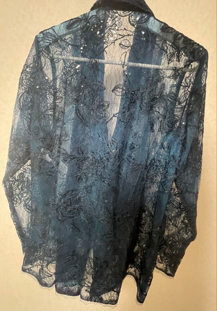 HARE フラワーレースジャケット ブルー