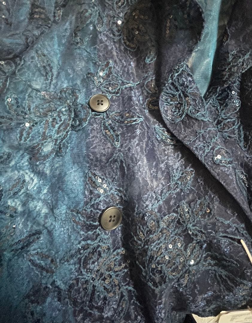 HARE フラワーレースジャケット ブルー