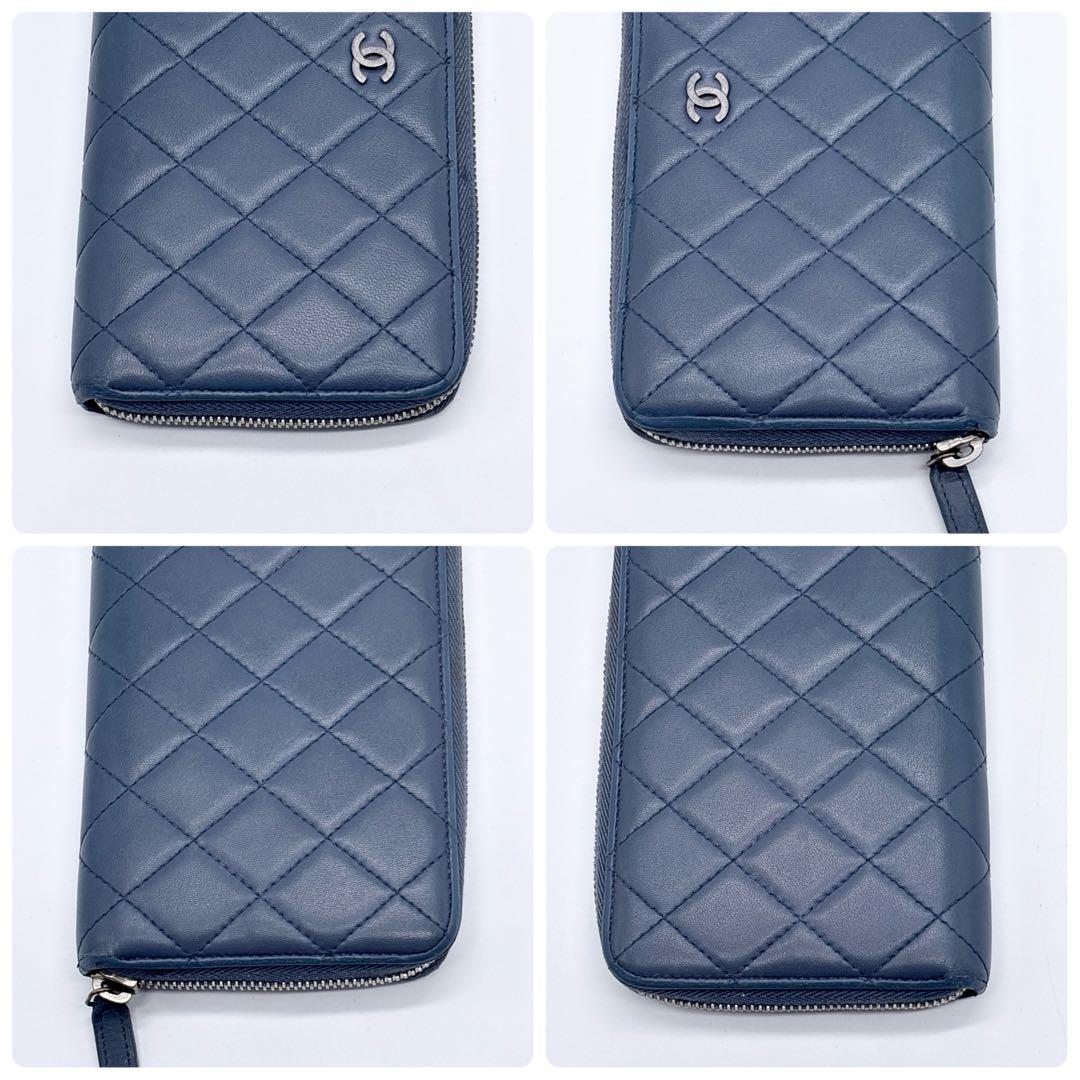 り*ん様 CHANEL シャネル マトラッセ ラウンドファスナー ココマーク ネ