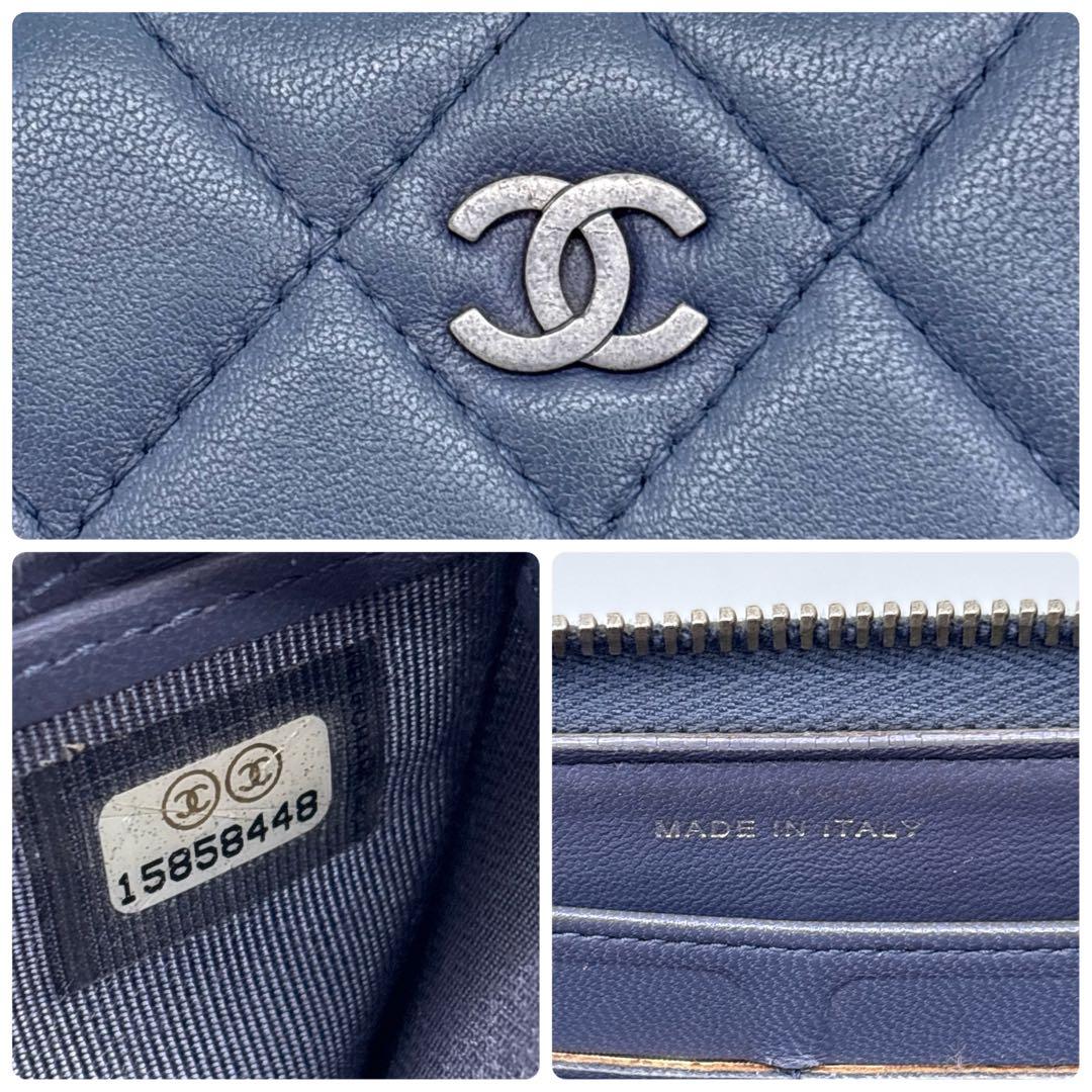 り*ん様 CHANEL シャネル マトラッセ ラウンドファスナー ココマーク ネ