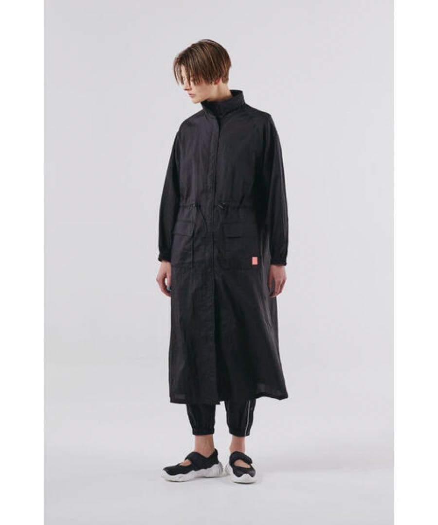 美品 NBB WEEKEND ナイロン撥水シワ加工 フルジップウインドコート