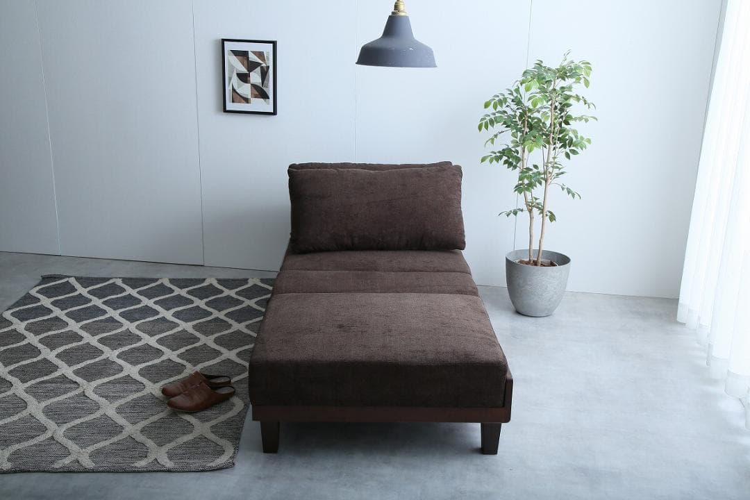 エステラ　ブラウン【Estela】リクライニングソファベッド【完成品】