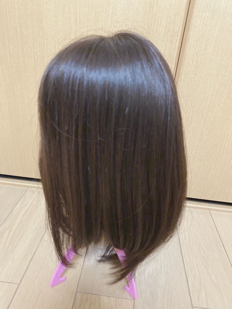 少し交渉可能✨ ミディアム　フル ウィッグ　医療用 レミー人毛 ブラウン