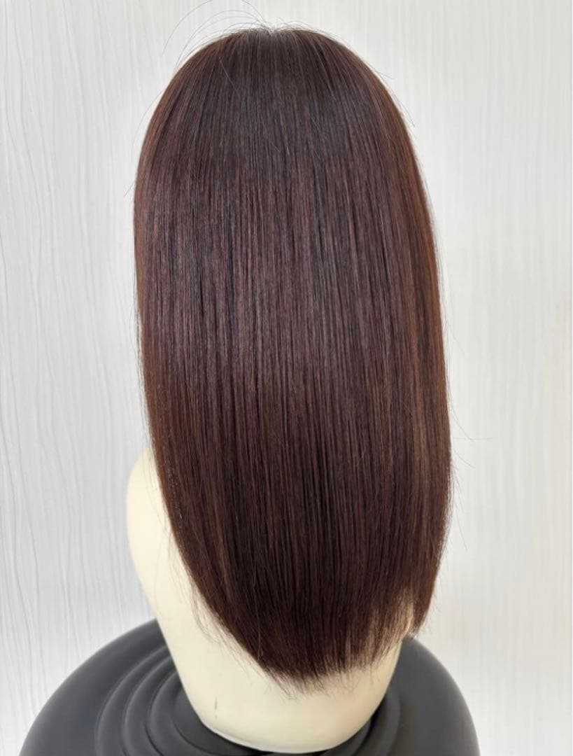 少し交渉可能✨ ミディアム　フル ウィッグ　医療用 レミー人毛 ブラウン