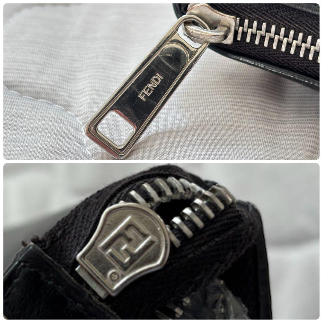 FENDI/フェンディ/バグズアイ/クラッチバッグ/ハンドバッグ/黒/