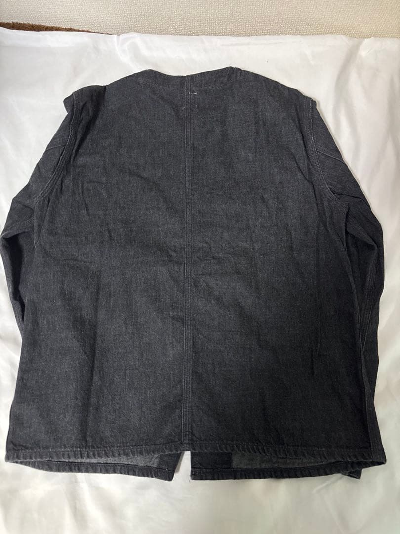 オアスロウ ノーカラー　デニムカバーオール サイズ1 ブラック