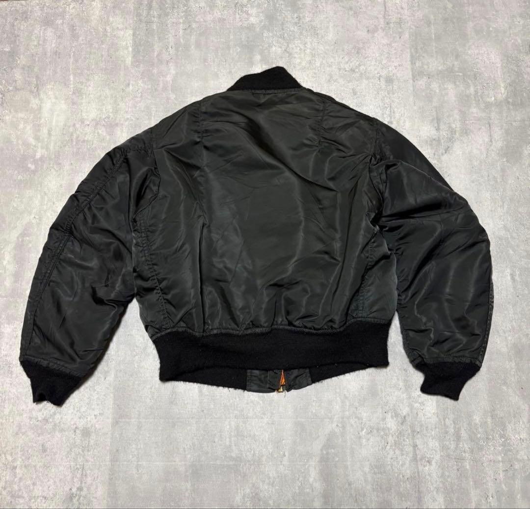 ブラック MA-1 フライトジャケット 80s