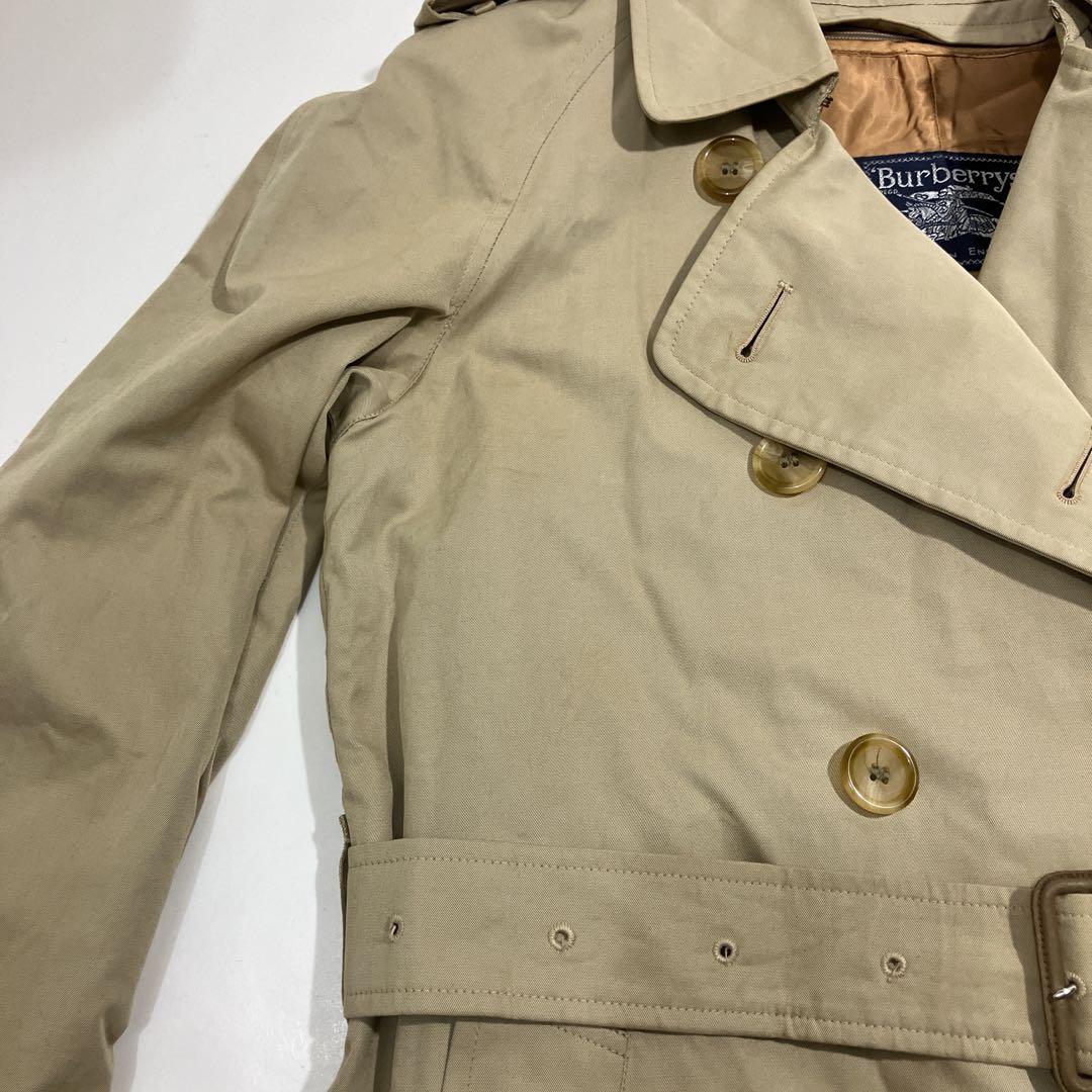 【逸品】バーバリーズ　ダブル　ロングトレンチコート　ハニーベージュ　ライナー付