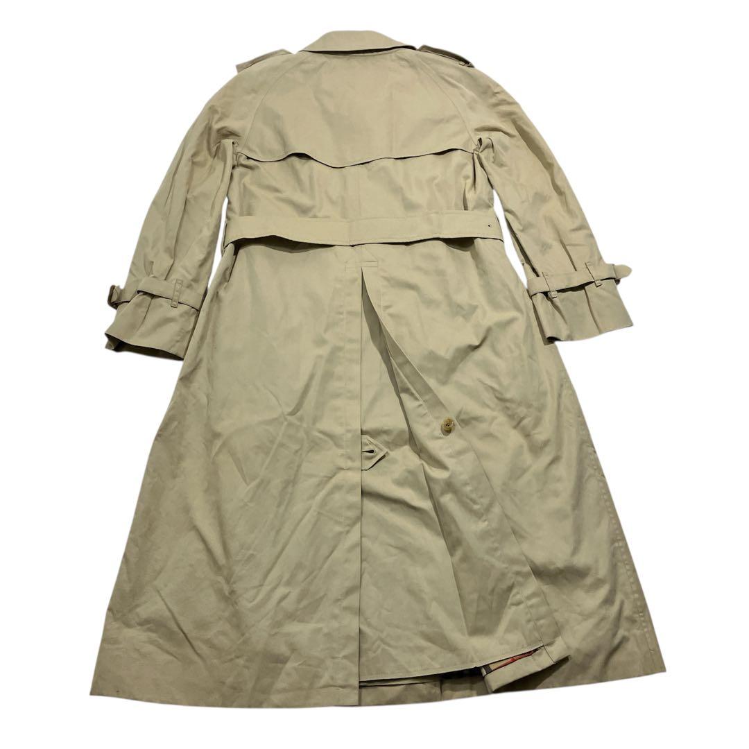 【逸品】バーバリーズ　ダブル　ロングトレンチコート　ハニーベージュ　ライナー付