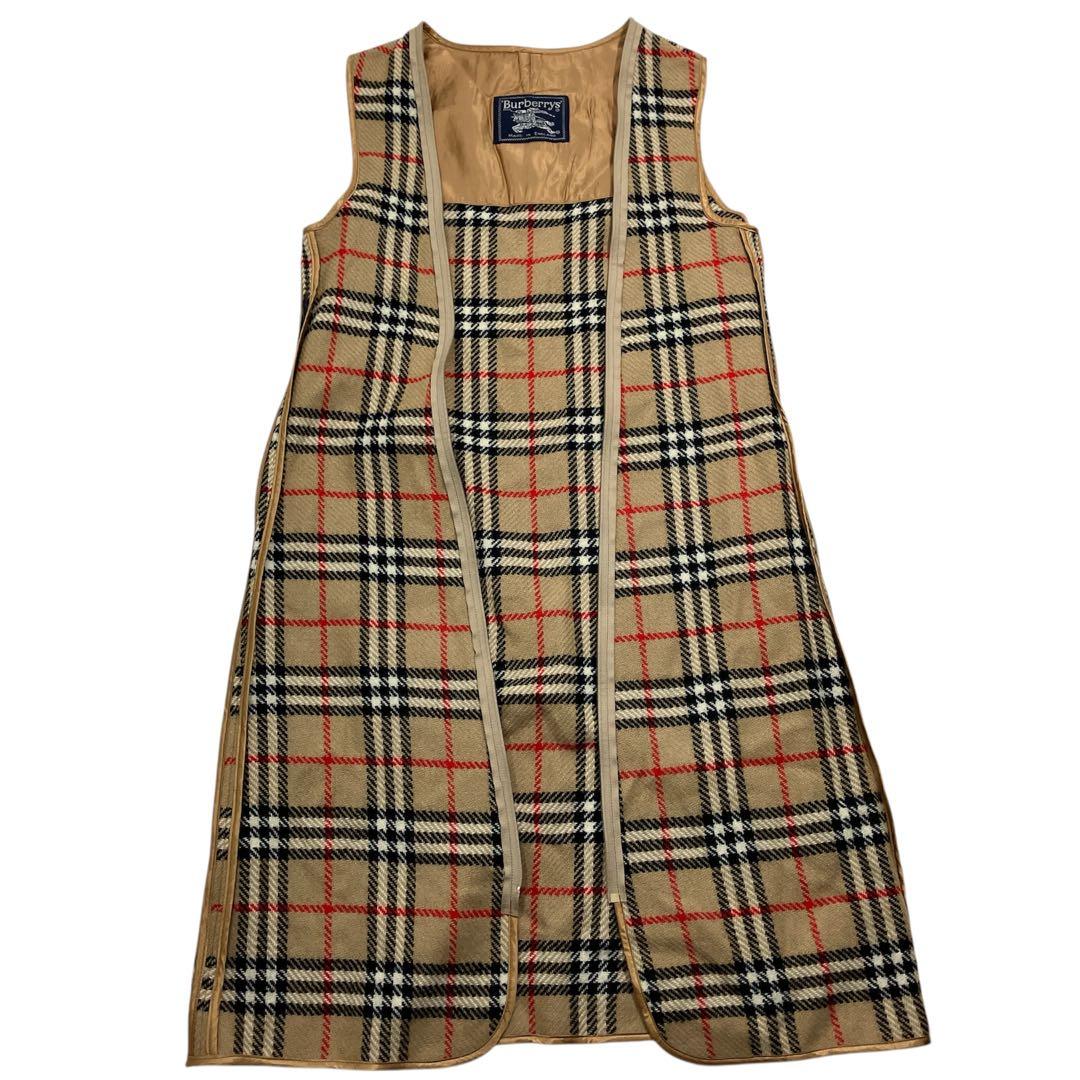 【逸品】バーバリーズ　ダブル　ロングトレンチコート　ハニーベージュ　ライナー付