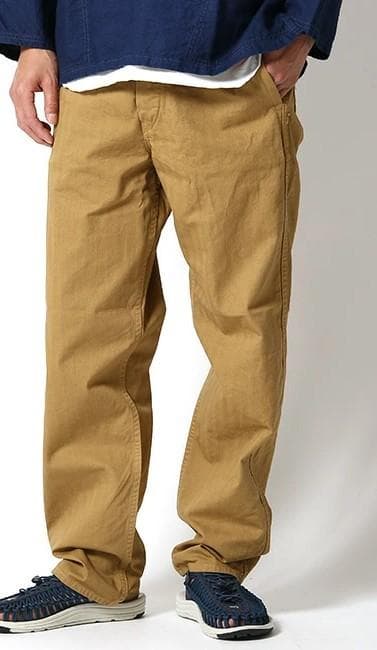 美品『オアスロウorslow』定番フレンチワークパンツ　２(M)　カーキ