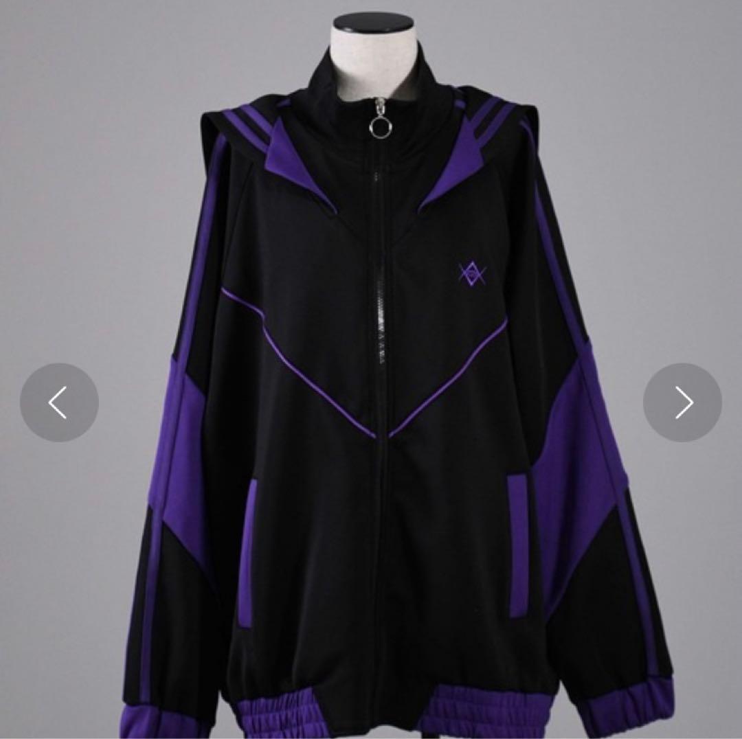 REFLEM BIG切替セーラーカラージャージ上下セット 黒/紫 レフレム