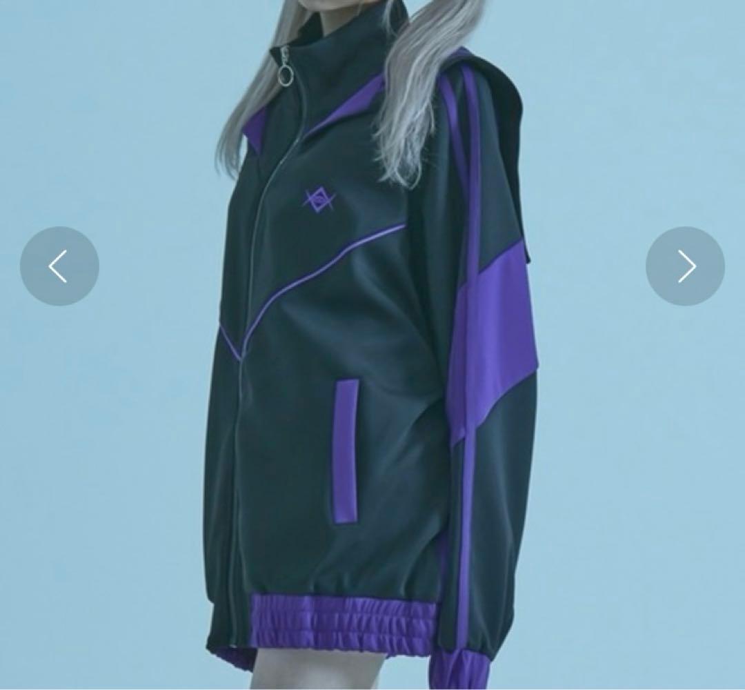 REFLEM BIG切替セーラーカラージャージ上下セット 黒/紫 レフレム