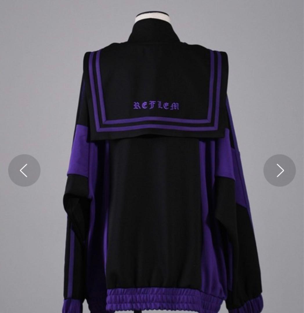 REFLEM BIG切替セーラーカラージャージ上下セット 黒/紫 レフレム