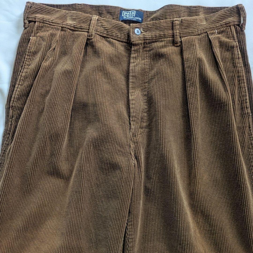 ポロ ラルフローレン　コーデュロイパンツ　USA製　w38　コーズ　アメリカ製