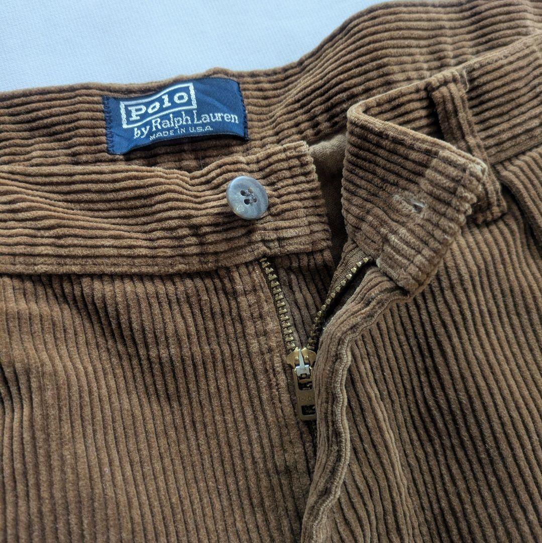 ポロ ラルフローレン　コーデュロイパンツ　USA製　w38　コーズ　アメリカ製