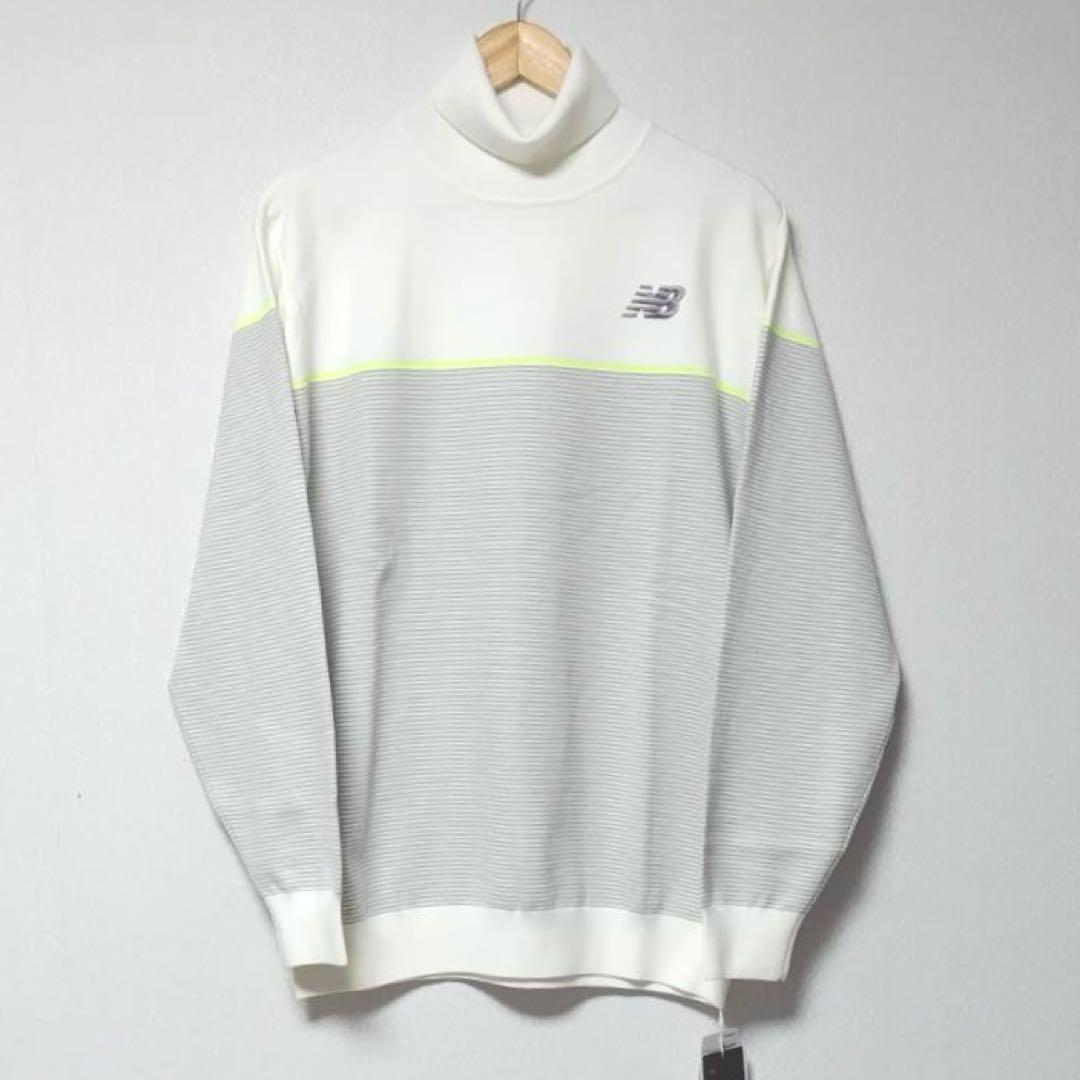 3L 新品　ニューバランスゴルフウェア　メンズ　タートルネック　長袖　セーター白