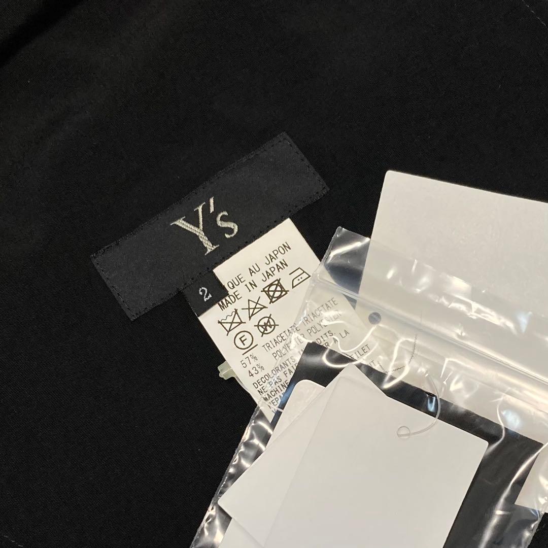 Ｙ's ワイズ 22PRE ドレープ ノースリーブドレス 黒2