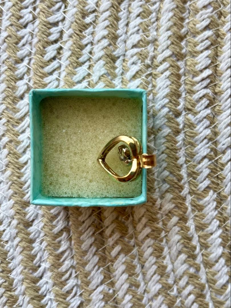 k10 ハート型ペンダントトップ イエローゴールド