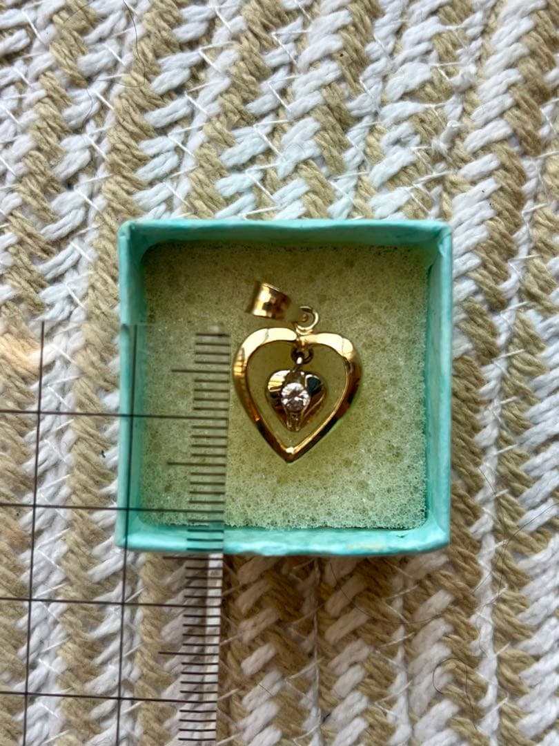 k10 ハート型ペンダントトップ イエローゴールド