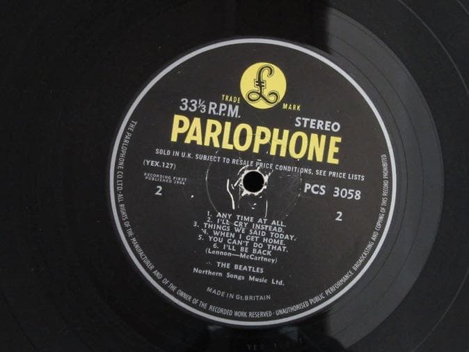 BEATLES★A Hard Day's Night UK Y/B Parlop