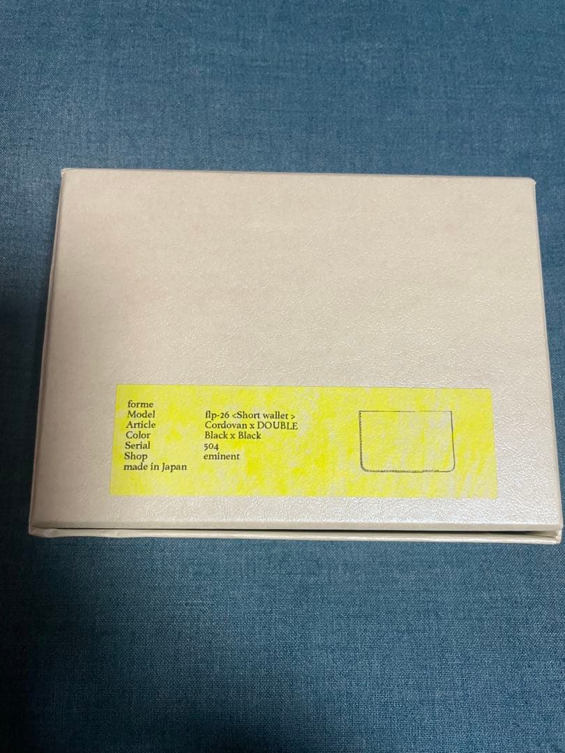 【新品】forme short wallet コードバン オールブラック