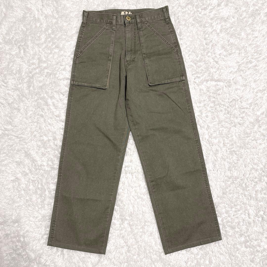 【未使用級】CUNE キューン うさぎがいる ワイド ストレート XS カーキ