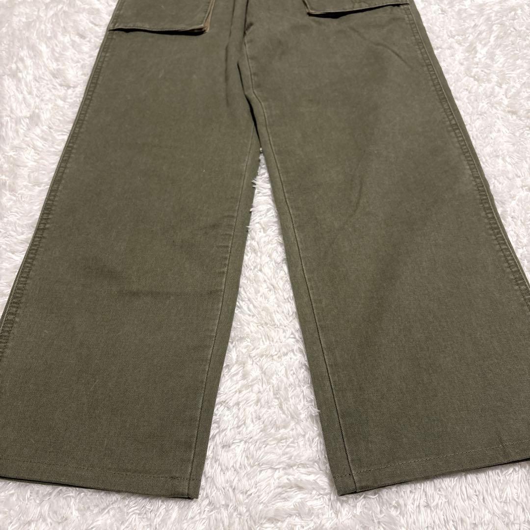 【未使用級】CUNE キューン うさぎがいる ワイド ストレート XS カーキ