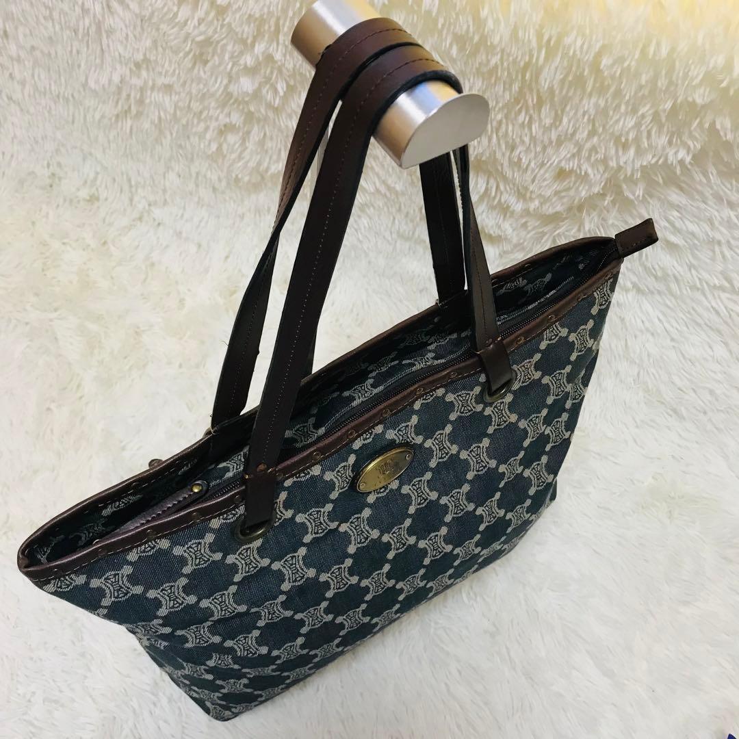 【極美品】セリーヌ ショルダーバッグ パリマカダム デニム A4収納可能