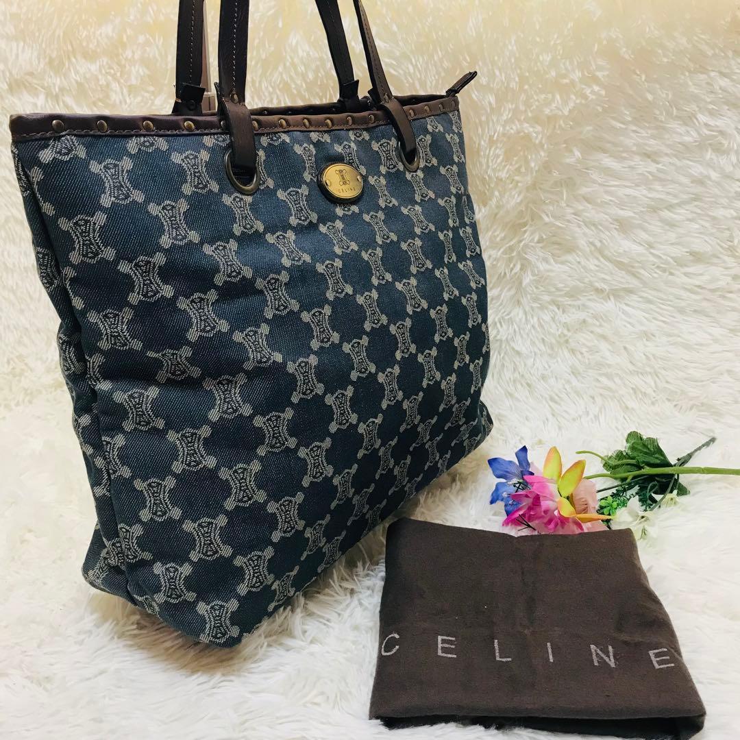 【極美品】セリーヌ ショルダーバッグ パリマカダム デニム A4収納可能