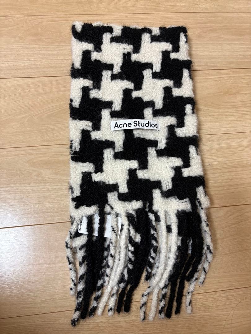 Acne Studios アクネ マフラー 千鳥格子 ほぼ未使用 正規品
