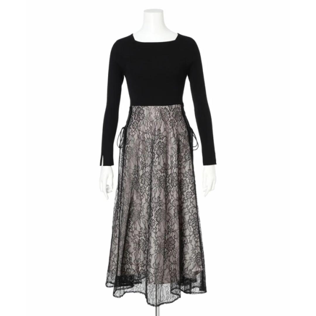 新品タグ付き★アプワイザーリッシェ ドッキングワンピース レース ブラック