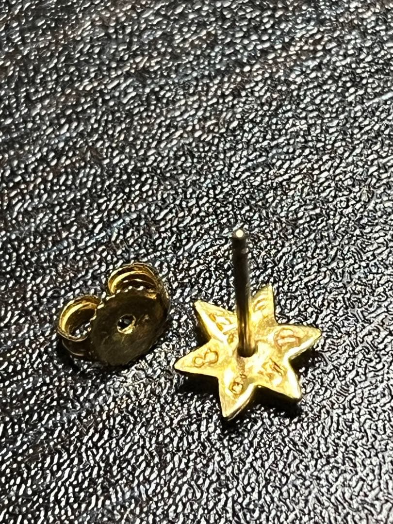 Chrom hearts クロムハーツ　22Ｋスター ワンダイヤ　ピアス