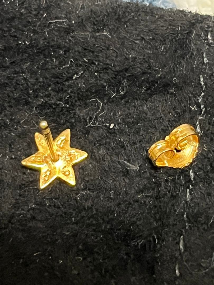 Chrom hearts クロムハーツ　22Ｋスター ワンダイヤ　ピアス