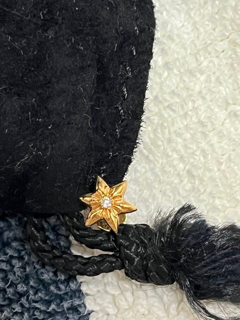 Chrom hearts クロムハーツ　22Ｋスター ワンダイヤ　ピアス