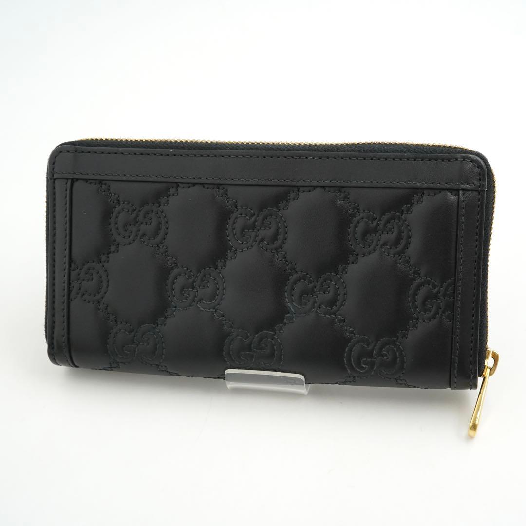 ✨未使用保管品・箱保存袋付き✨　グッチ　長財布　GGマトラッセ　マーモント　黒