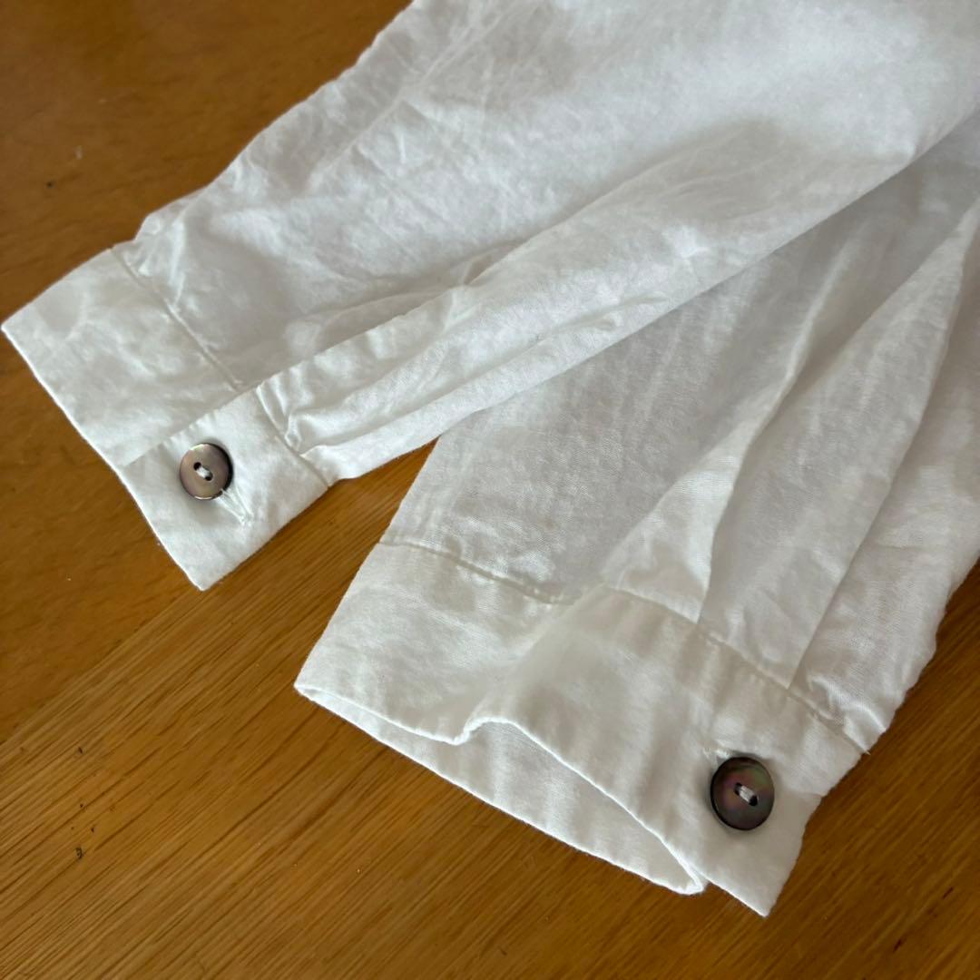 パラスパレス　白コットン100%シャツワンピース