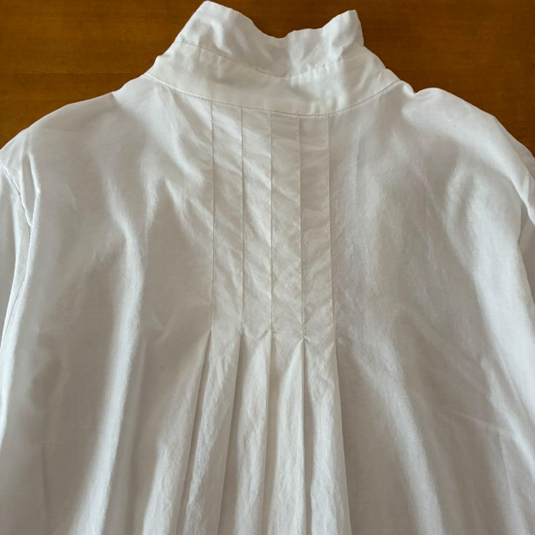 パラスパレス　白コットン100%シャツワンピース