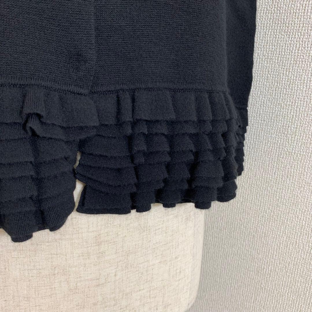 5820.VALENTINO シルク カシミヤ 混 リボン ポンチョ