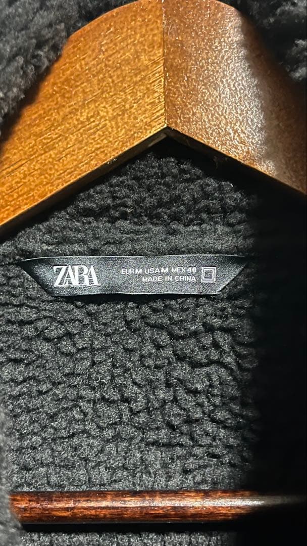 美品 ZARA フェイクムートン フライトジャケット Mサイズ