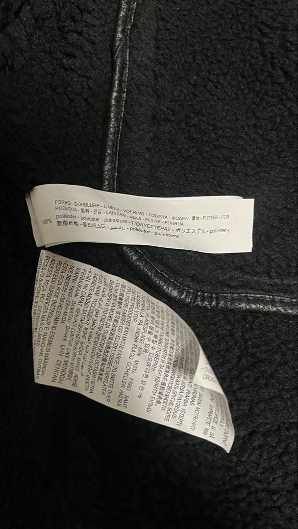 美品 ZARA フェイクムートン フライトジャケット Mサイズ