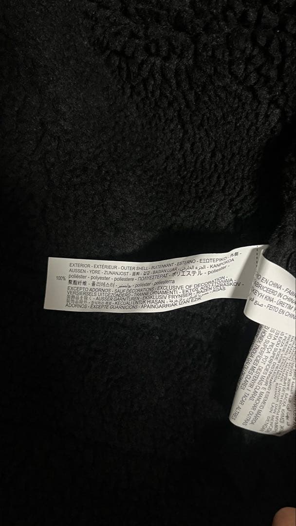 美品 ZARA フェイクムートン フライトジャケット Mサイズ