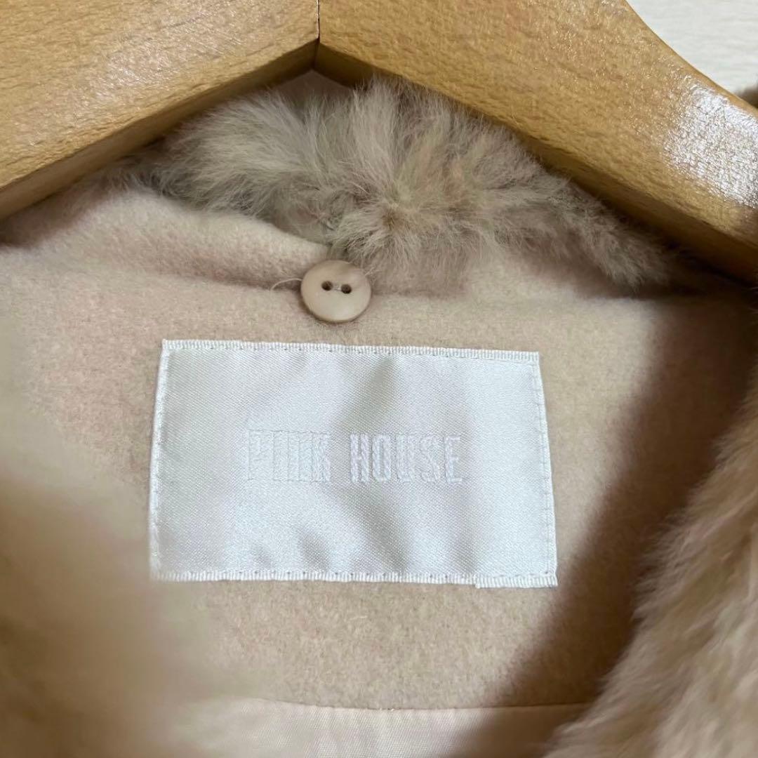 ピンクハウス PINKHOUSE コート ベージュ レース リボン